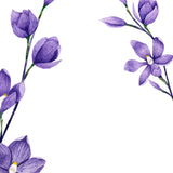 Funeral Order of Service in Purple Flowers design