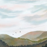 Funeral Order of Service in Sky and Birds design