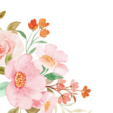 Funeral Order of Service in Pink Watercolour Flowers