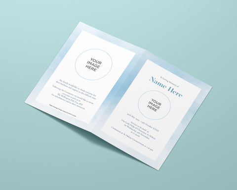 Funeral Order of Service in Blue Skies