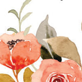 Funeral Order of Service in Orange Watercolour Flowers