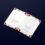 Funeral Order of Service in Pink and Red Roses