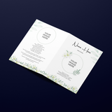 Funeral Order of Service in Light Green Flowers
