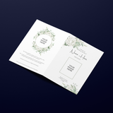 Funeral Order of Service in White Roses