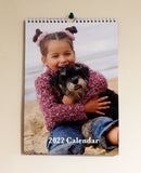 2024 Family Organiser Personalised for Family, Friends, Pets Photo Wall Calendar Script Font