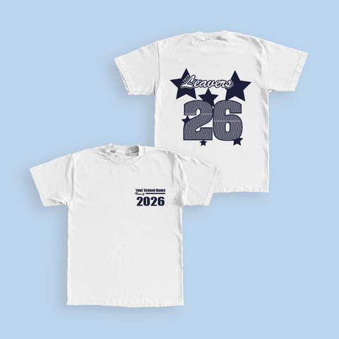 Leavers T-Shirts 2026 Personalised to School, College or University