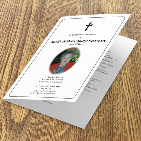Funeral Order of Service Colour Photo design