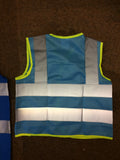 Printed Nursery or Childminding or KS1 + KS2 Orange/Green/Blue/Magenta/Sky Blue Hi-Vis Vest for Children/Kids