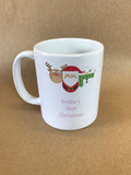 BB02 - Cute Round Personalised Reindeer, Santa and Snowman Christmas Mug & White Gift Box