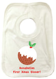 BB05 - Baby's First Christmas Pudding Personalised Baby Vest