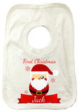 BB07 - Cute Santa's First Christmas Personalised Baby Vest