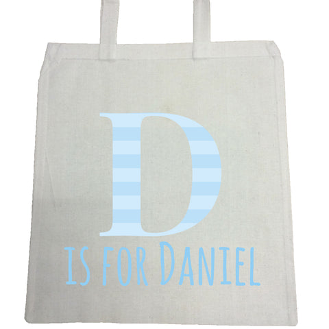 BB08 - Personalised Initial Name Canvas Bag for Life