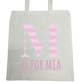 BB08 - Personalised Initial Name Canvas Bag for Life