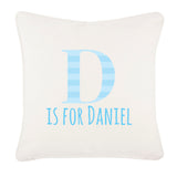 Personalised Initial Name Boy's and Girl's Canvas Cushion Cover