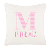 Personalised Initial Name Boy's and Girl's Canvas Cushion Cover