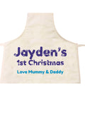 BB09 - Snowflake letters for Baby Personalised Apron