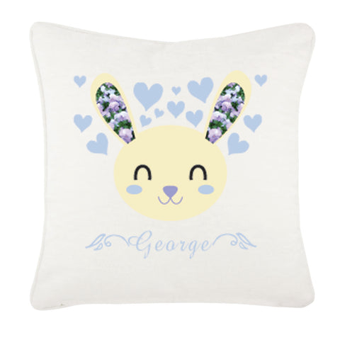 Personalised Baby Bunny Canvas Cushion Cover