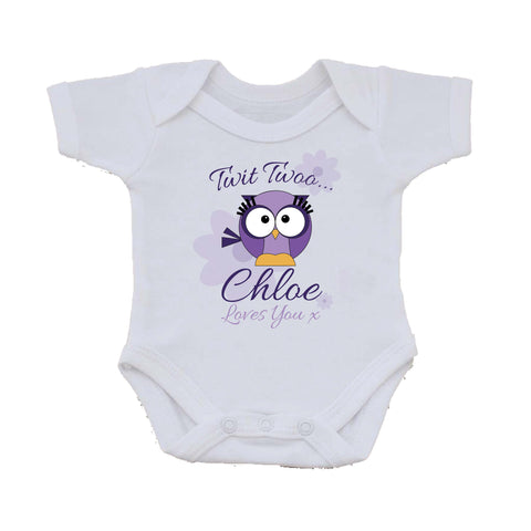 BB21 Owl Personalised Baby Vest