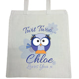 BB21 - Owl Personalised Canvas Bag for Life