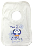 BB21 - Owl Personalised Baby Bib