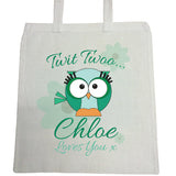 BB21 - Owl Personalised Canvas Bag for Life