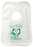 BB21 - Owl Personalised Baby Bib