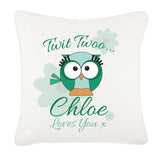 Owl Personalised Canvas Cushion Cover
