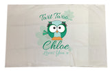 BB21 - Owl Personalised White Pillow Case Cover
