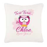 Owl Personalised Canvas Cushion Cover