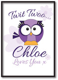 BB21 - Owl Personalised Print