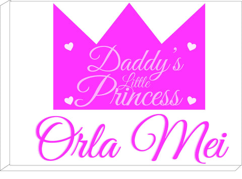 BB23 - Daddy's Prince/Princess Canvas Print