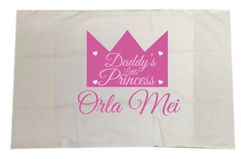 BB23 - Daddy's Prince/Princess White Pillow Case Cover