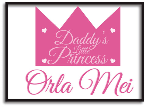 BB23 - Daddy's Prince/Princess Personalised Print