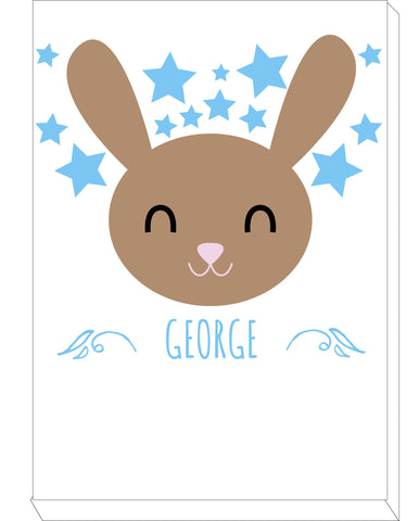 BB25 - Happy Bunny Personalised Canvas Print