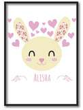 BB25 - Happy Bunny Personalised Print