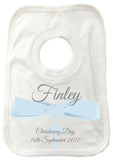 BC04 - Personalised Christening / Baptism Baby Bib - Baby Boy or Girl