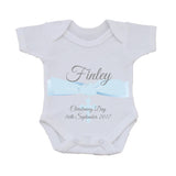 BC04 - Personalised Christening / Baptism Baby Vest - Baby Boy or Girl