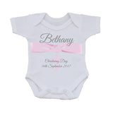 BC04 - Personalised Christening / Baptism Baby Vest - Baby Boy or Girl