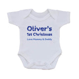 BB09 - Christmas Personalised Snowflake Baby Vest