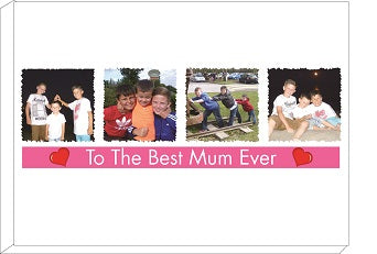 MO15 - Best Mum Ever Photo and Message Personalised Canvas