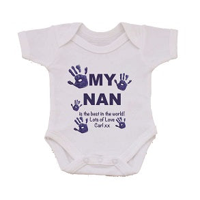 CB10 - My Mum/Nan is the best in the world! Lots of Love (Name(s)) xx Personalised Baby Vest