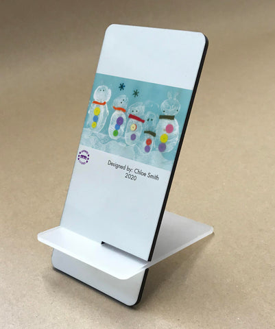 Burtonwood CP School Personalised Mobile Phone Stand with Child's Drawing