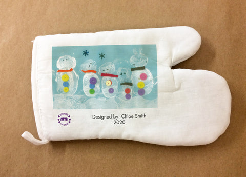 Burtonwood CP School Personalised Oven Glove with Child's Drawing