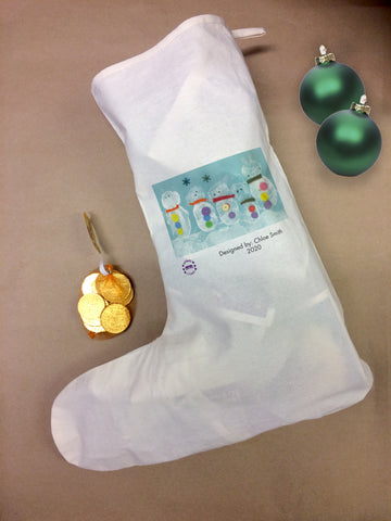 Burtonwood CP School Personalised Santa Stocking with Child's Drawing