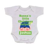 CA02 - Nanna's Littler Christmas Helper Personalised Baby Bib