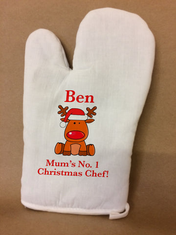 Personalised Christmas Oven Glove - Ideal Gift