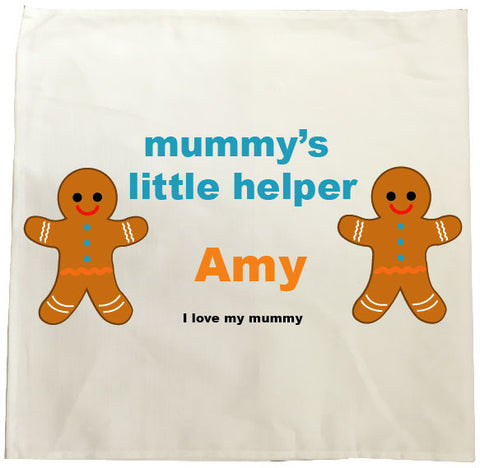 CB08 - Mummy's Little Helper Personalised Tea Towel