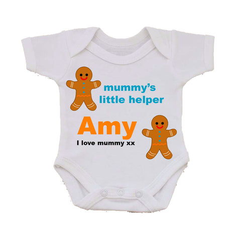 CB08 - Mummy's Little Helper Personalised Baby Vest