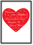 CA12 - Home of Good Food, Laughter and Lots of Wine Christmas Personalised Canvas Print