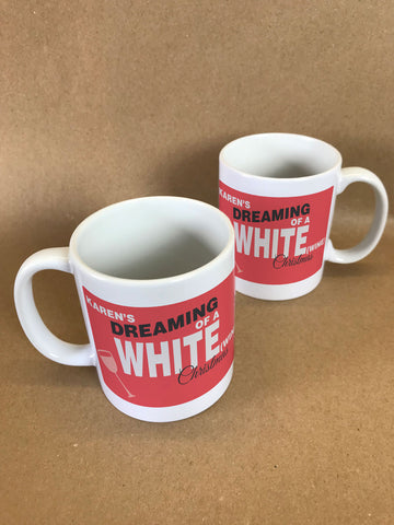 CA14 - Personalised Dreaming of a White Christmas Mug & White Gift Box